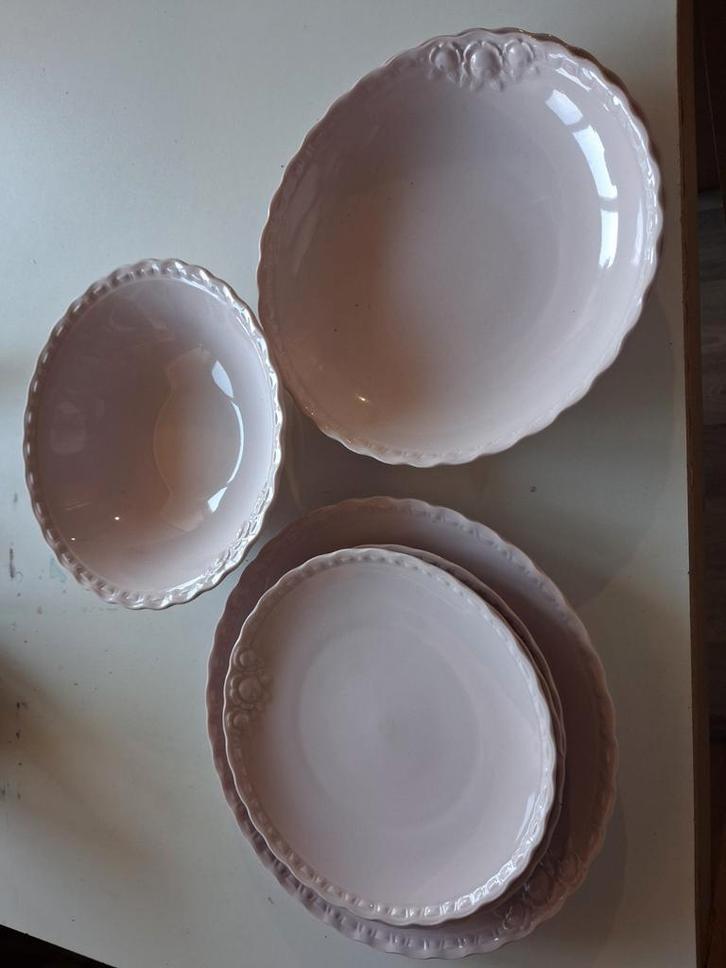 Roze Hutschenreuther Drache Borden & Schaal, Antiek en Kunst, Antiek | Servies los, Ophalen of Verzenden