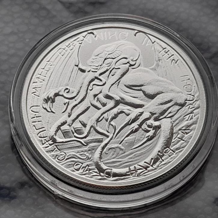 2021 The Great Old One - Cthulhu - 1 oz silver BU, Postzegels en Munten, Munten | Oceanië, Zilver, Verzenden