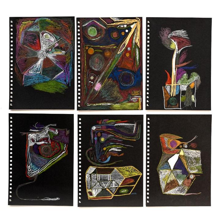 Peter Green (Fleetwood Mac) SET of 6 Psychedelic Artworks, Antiek en Kunst, Kunst | Schilderijen | Modern, Ophalen of Verzenden