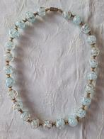 Ketting, Italiaans Murano glas met goud, Sieraden, Tassen en Uiterlijk, Kettingen, Ophalen of Verzenden, Zo goed als nieuw, Blauw