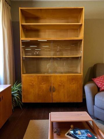 Vintage kast / vitrinekast / boekenkast beschikbaar voor biedingen