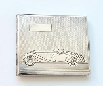 Antieke Art Deco Sigaretten Koker Etui Oldtimer Arno Zilver  beschikbaar voor biedingen