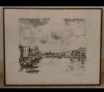 Gezicht op de Magere Brug in Amsterdam- T. Albers, Antiek en Kunst, Ophalen of Verzenden