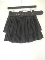 New Collection Rok Faux Leather Plooirok met ceintuur maat S, Zwart, Ophalen of Verzenden, Maat 36 (S), Gedragen