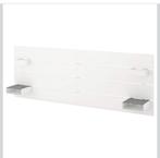 Hoofdbord Nordli (ikea) kleur wit met bakjes en toebehoren., Huis en Inrichting, Ophalen, Wit, Tweepersoons, Zo goed als nieuw