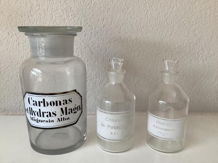 OUDE APOTHEKERS FLESSEN, Antiek en Kunst, Curiosa en Brocante, Ophalen of Verzenden