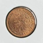 Nederland 2,5 cent 1941 UNC, Ophalen of Verzenden, Koningin Wilhelmina, Overige waardes