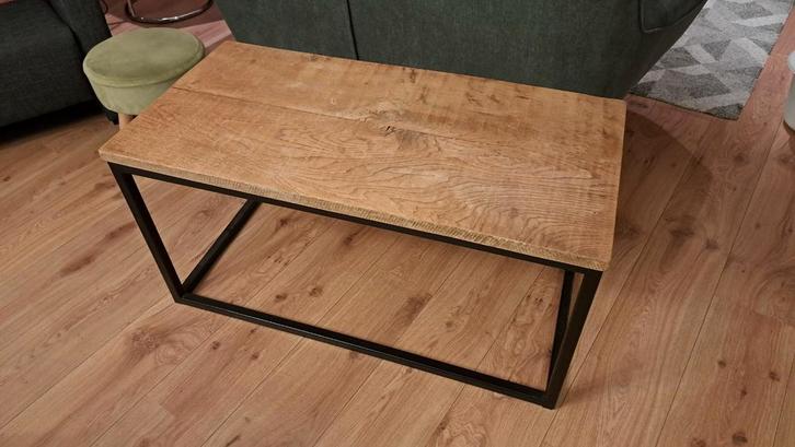 Salontafel / TV Meubel - Eikenhout & Metaal, Huis en Inrichting, Tafels | Bijzettafels, Gebruikt, Rechthoekig, Minder dan 45 cm