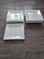 Witte Vierkante Borden - Set van 10, Huis en Inrichting, Keuken | Servies, Ophalen, Zo goed als nieuw, Bord(en), Effen