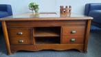Salontafel kersenhout met veel opbergruimte., Ophalen, Gebruikt, Vierkant, Kersenhout