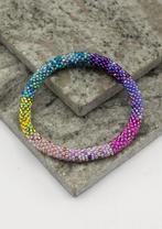 Glaskralen armband - multipurple - RB171, Overige materialen, Overige kleuren, Verzenden, Nieuw