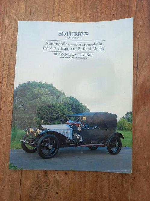 Sotheby's catalogus. 1993. Auto's. Paul B. Moser, Boeken, Catalogussen en Folders, Zo goed als nieuw, Ophalen of Verzenden