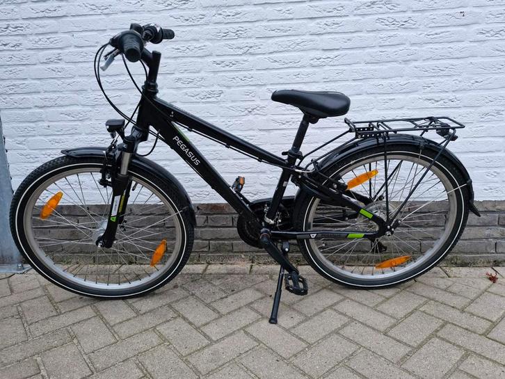 Super mooie jongensfiets Pegasus Avanti Sport 24 inch zwart, Fietsen en Brommers, Fietsen | Jongens, Gebruikt, 24 inch, Handrem
