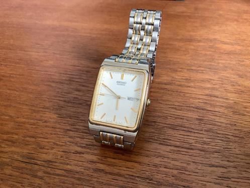 seiko tank vintage herenhorloge 7N33-5A00 day date, Sieraden, Tassen en Uiterlijk, Horloges | Heren, Gebruikt, Polshorloge, Seiko