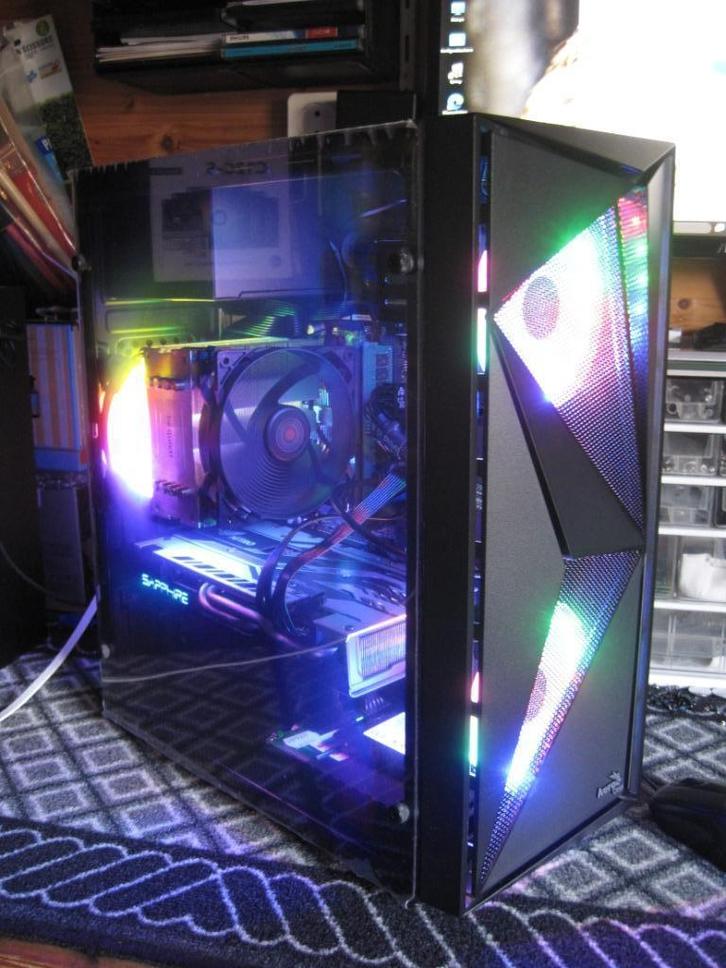 Game PC i7 8700-4.6--GHZ-RX 590 8GB-2TB-256 SD-16GB, Computers en Software, Desktop Pc's, Zo goed als nieuw, 3 tot 4 Ghz, HDD