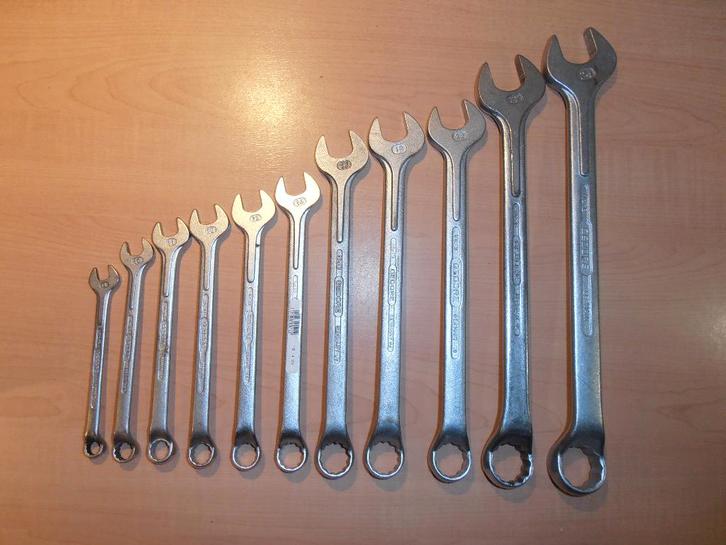 Zgan GEDORE steek-ringsleutel set sleuteltype No.1B., Doe-het-zelf en Verbouw, Gereedschap | Handgereedschap, Zo goed als nieuw