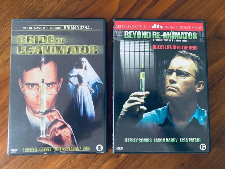 DVD Bundel: Beyond Re-Animator / Bride Of Re-Animator, Cd's en Dvd's, Dvd's | Horror, Gebruikt, Overige genres, Vanaf 16 jaar