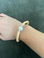 Swarovski armband creme, Verzenden, Zo goed als nieuw, Beige, Met strass