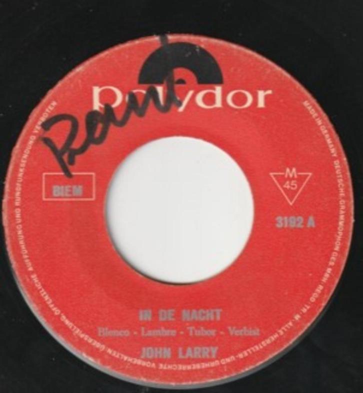 John Larry - In De Nacht Laat Je Hoofd Op M'n Schouder -1965, Cd's en Dvd's, Vinyl Singles, Gebruikt, Nederlandstalig, Ophalen