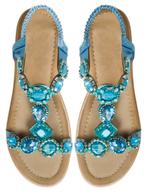 Ibiza style sandalen met blauwe strass stenen, Kleding | Dames, Blauw, Nieuw, Sandalen of Muiltjes, Ophalen of Verzenden