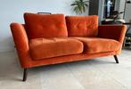 Oranje velours bankje (2-zitter), Ophalen, Gebruikt, 150 tot 200 cm, Tweepersoons