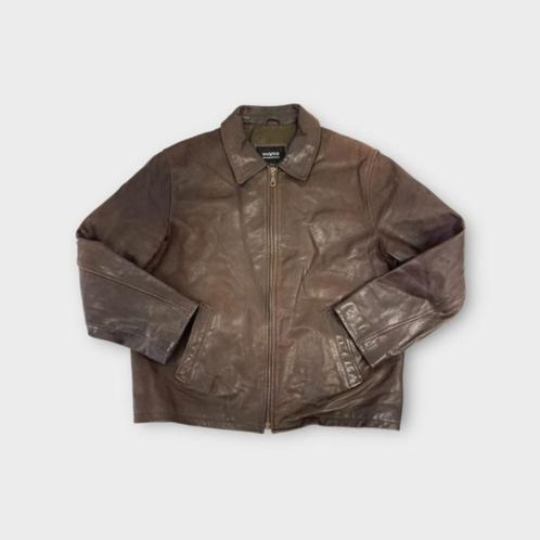 Oakwood heren jas maat L (100% leer), Kleding | Heren, Jassen | Winter, Gedragen, Maat 52/54 (L), Bruin, Ophalen of Verzenden