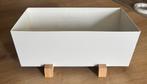 Witte plantenbak op houten pootjes, Ophalen, Overige materialen, Minder dan 30 cm, Minder dan 60 cm