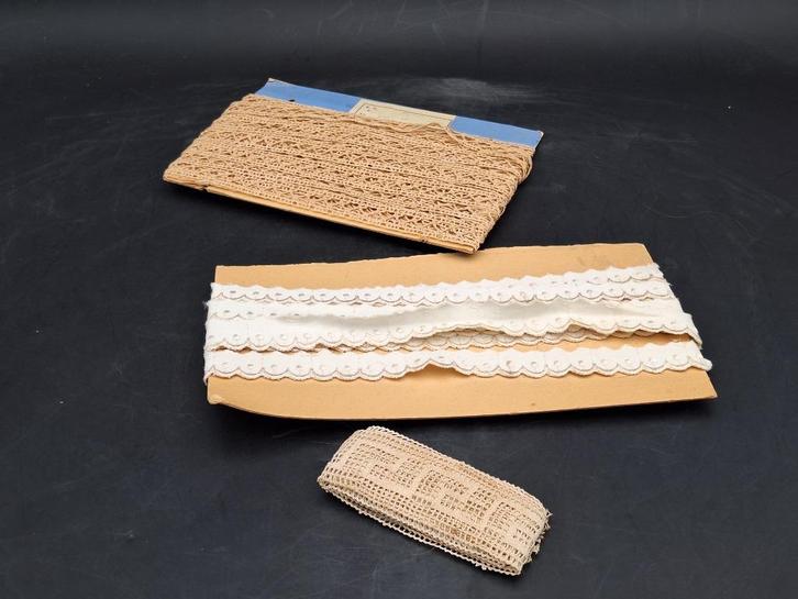 3 oude linten, begin 1900, Antiek en Kunst, Curiosa en Brocante, Ophalen of Verzenden