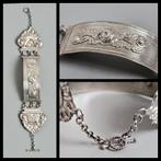 Antiek Nederlands zilver,  zilveren armband van bijbelslot, Ophalen of Verzenden, Zilver