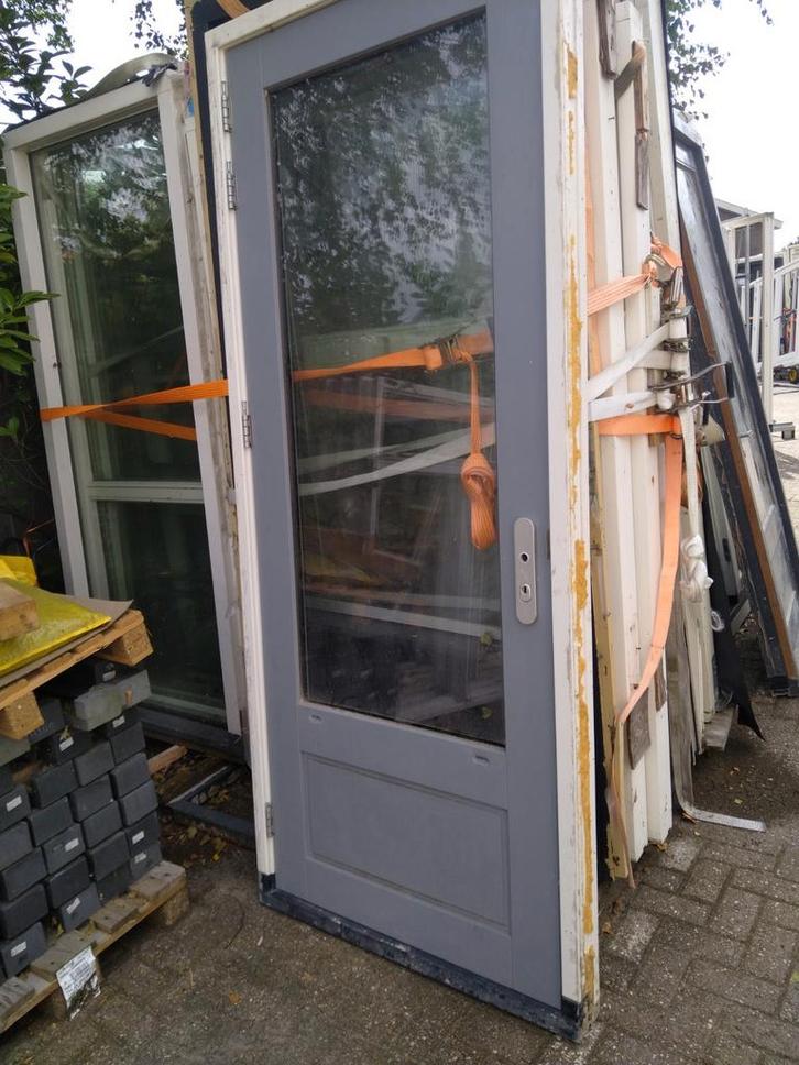 Kozijn met achterdeur, Doe-het-zelf en Verbouw, Deuren en Horren, Zo goed als nieuw, Buitendeur, 215 cm of meer, 100 tot 120 cm