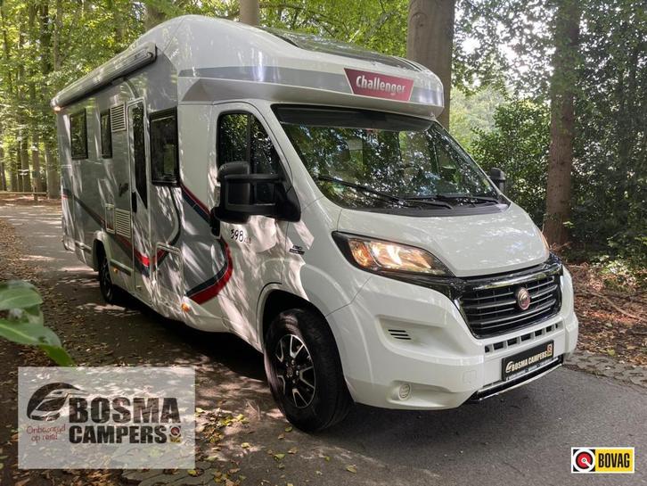 Challenger Graphite 398 XLB Queensbed Hefbed 49000 km Airco, Caravans en Kamperen, Campers, Bedrijf, tot en met 4, Half-integraal