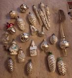 Brocante Vintage Retro 23 kerst ornamenten zilverkleur, Diversen, Kerst, Ophalen