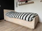 Eenpersoons steigerhouten bed, Huis en Inrichting, Slaapkamer | Bedden, Ophalen, Gebruikt, 90 cm, Eenpersoons