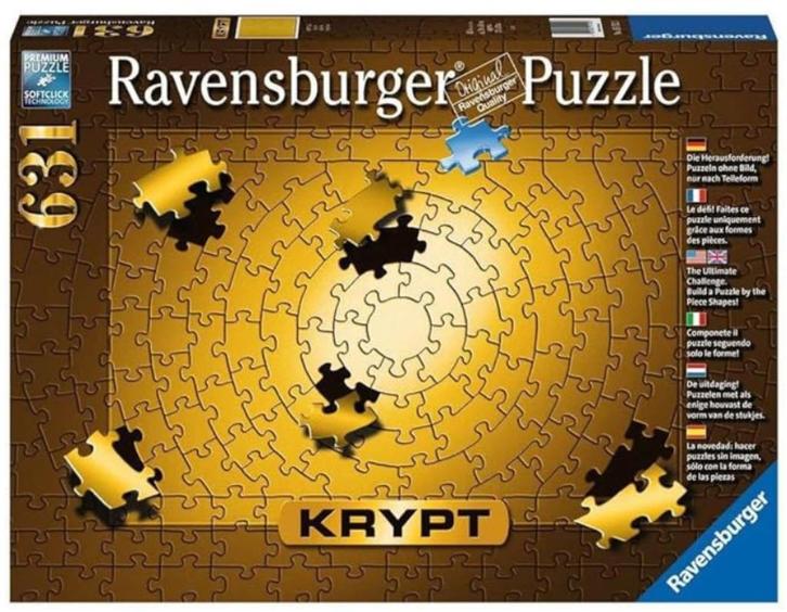 Z.G.A.N. Ravensburger Krypt – 631 stukjes – goud FOTO VOLGT, Hobby en Vrije tijd, Denksport en Puzzels, Zo goed als nieuw, Legpuzzel