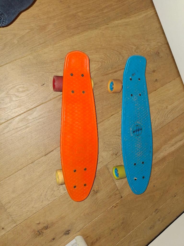 Penny board skateboard blauw nijdam oranje play fun, Sport en Fitness, Skateboarden, Ophalen, Gebruikt, Skateboard