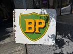 Vintage Groot BP Emaille Reclamebord, Verzamelen, Ophalen, Reclamebord, Gebruikt, .