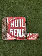 Emaille Huile Renault Bord - Vintage Garage Decoratie, Ophalen of Verzenden