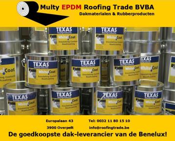 TEXAS Witte vloeibare dakbedekking EPDM Bitumen €7,50L excl beschikbaar voor biedingen