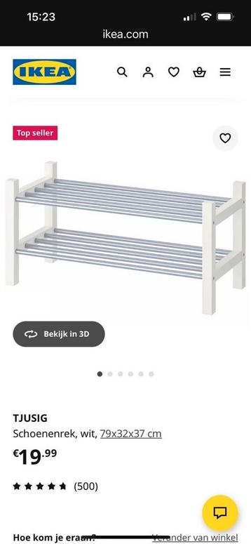 Schoenenrek Tjusig IKEA wit beschikbaar voor biedingen