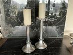 Kandelaars 2 stuks aluminium BOB, Ophalen, 25 tot 50 cm, Zo goed als nieuw, Metaal