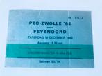 kaartje 1983 PEC Zwolle’82-Feyenoord Johan Cruijff!, Verzenden, Gebruikt, Feyenoord