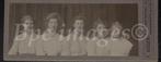 cdv 5 jonge vrouwen op rij Amsterdam, 1900's, Verzenden, Voor 1940, Gebruikt, Foto