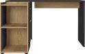 Hoekbureau + kast grijs / hout look, Huis en Inrichting, Bureaus, Ophalen, Gebruikt, Bureau