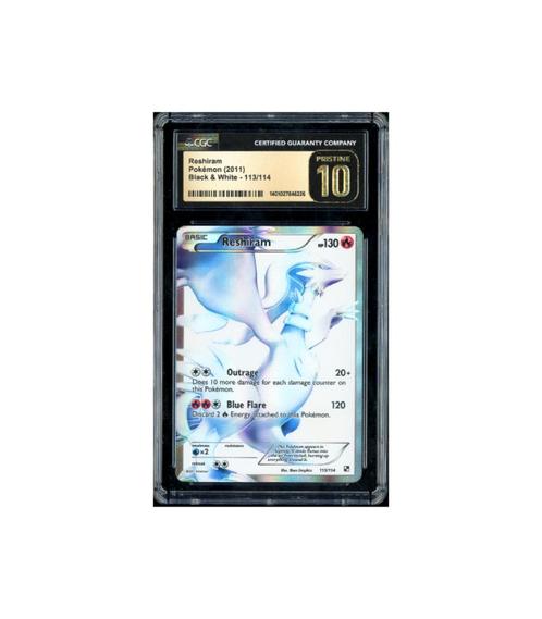 Pokemon Reshiram Black & White Full Art #113 CGC Pristine 10, Hobby en Vrije tijd, Verzamelkaartspellen | Pokémon, Zo goed als nieuw
