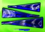 3 Driehoekige blauwe vazen van glas. Kobalt., Huis en Inrichting, Woonaccessoires | Vazen, Minder dan 50 cm, Nieuw, Glas, Blauw