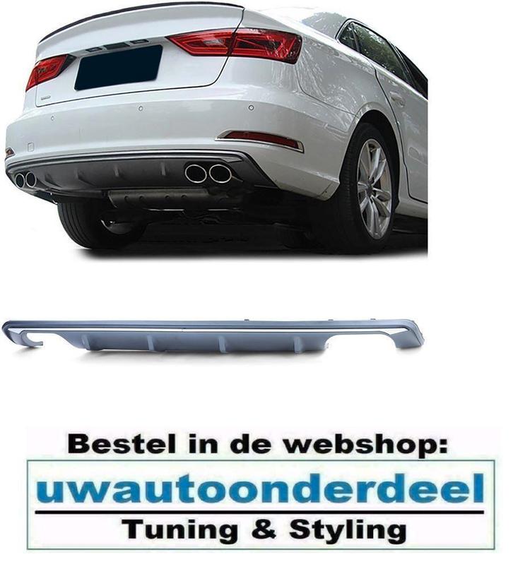 S3 Look Diffusser 2 x uitlaat Voor Audi A3 8V Limousine, Auto diversen, Tuning en Styling, Ophalen of Verzenden