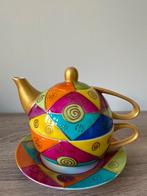 Stenen theepot met kopje en schaaltje., Ophalen of Verzenden, Zo goed als nieuw, Overige stijlen, Overige typen