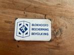 Emaile deurpostje   Blokhoofd Bescherming Bevolking, Ophalen of Verzenden, Gebruikt, Reclamebord