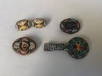4 Italiaans  Millifiori micro mozaiek sieraden - vintage, Sieraden, Tassen en Uiterlijk, Antieke sieraden, Ophalen of Verzenden