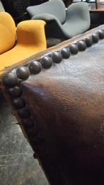 Antieke Franse Leren Fauteuil, Ophalen of Verzenden